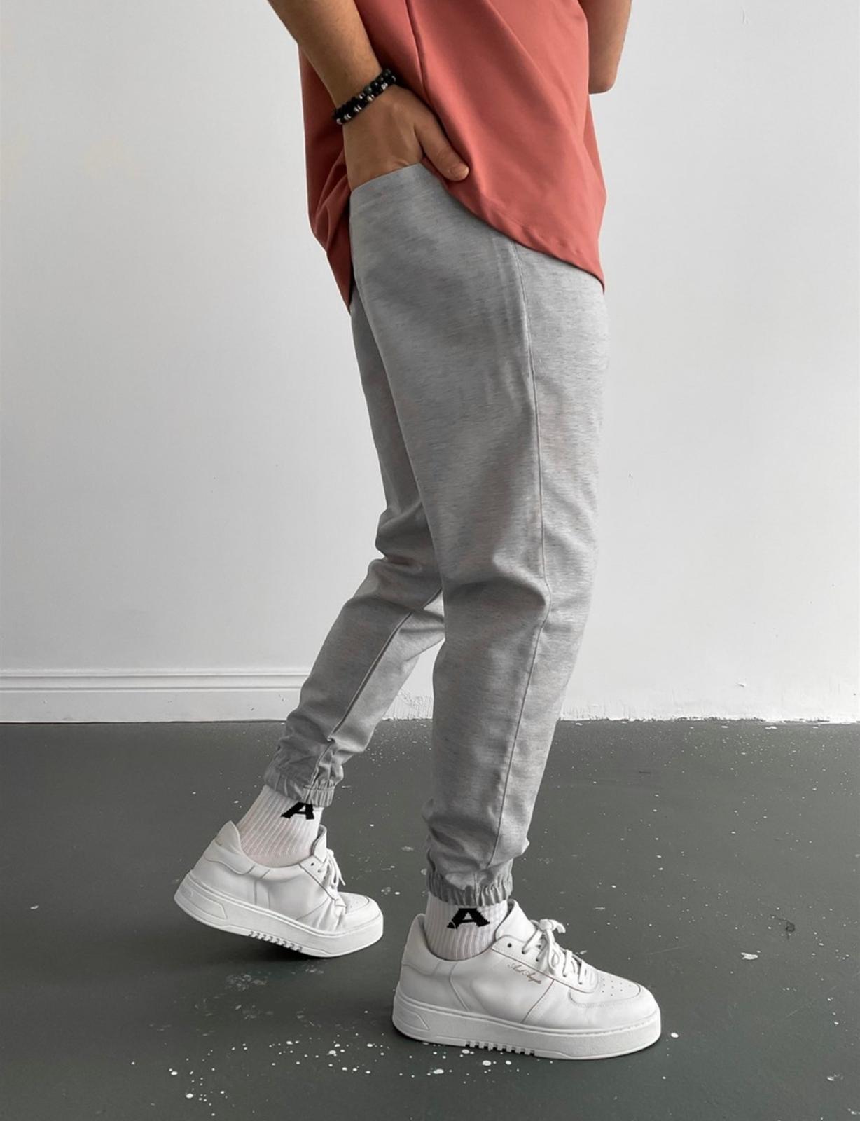 Grey Linen Joggers