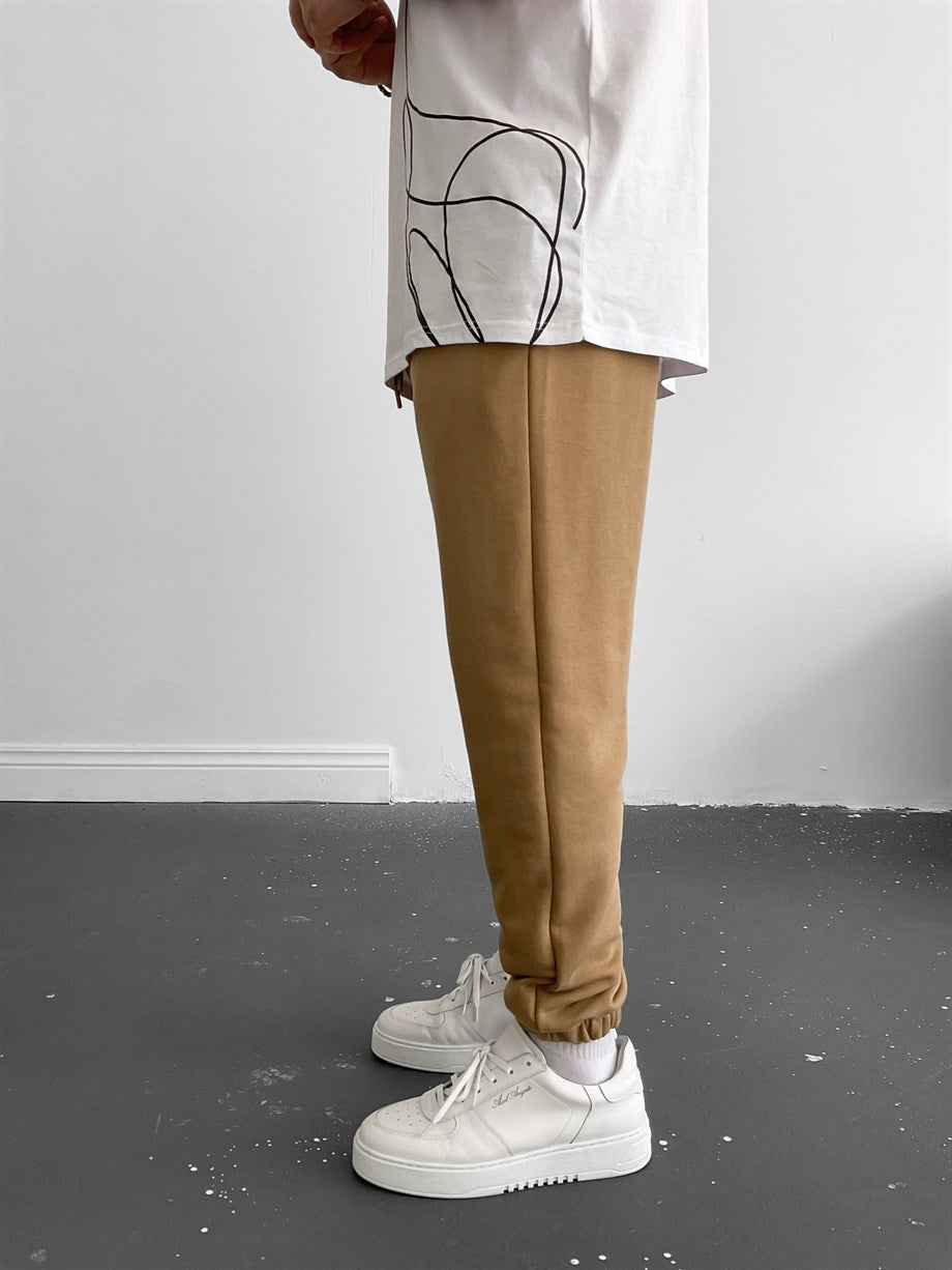 Light Brown Simple Joggers