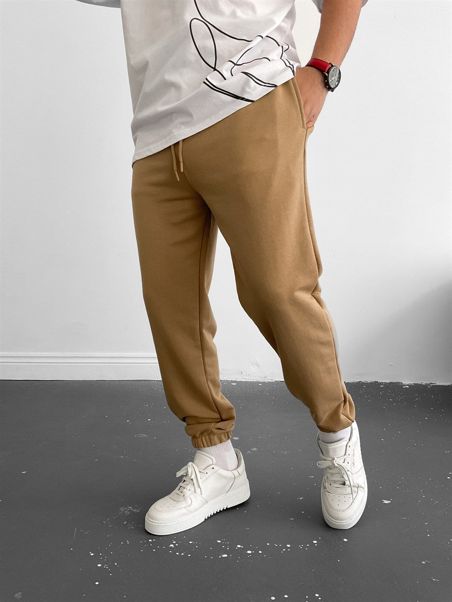 Light Brown Simple Joggers