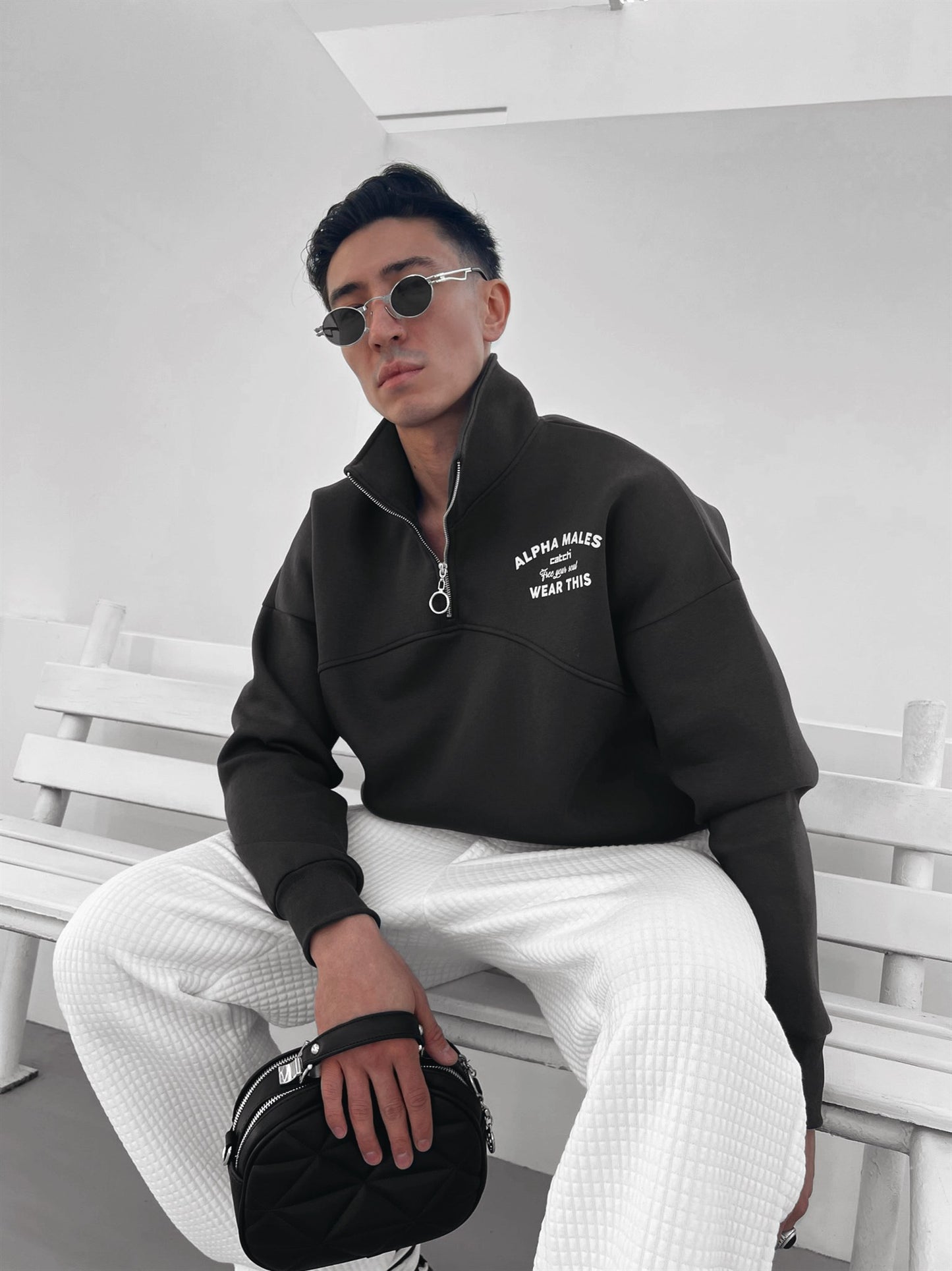 Anthracite Alpha Zippered Sweatshirt