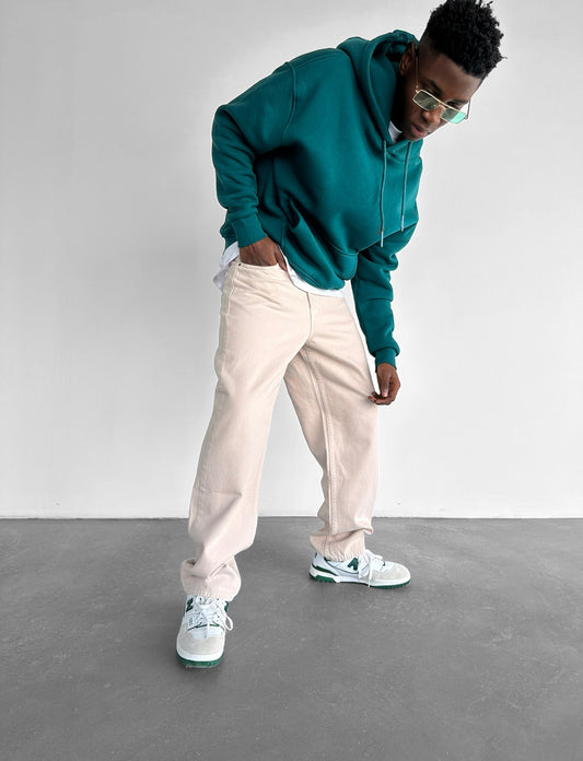 Beige Baggy Pants