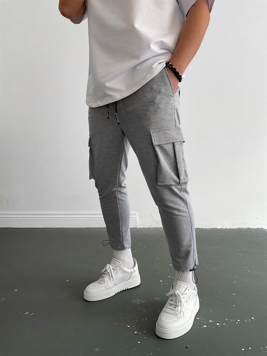 Grey Stopper Cargo Joggers
