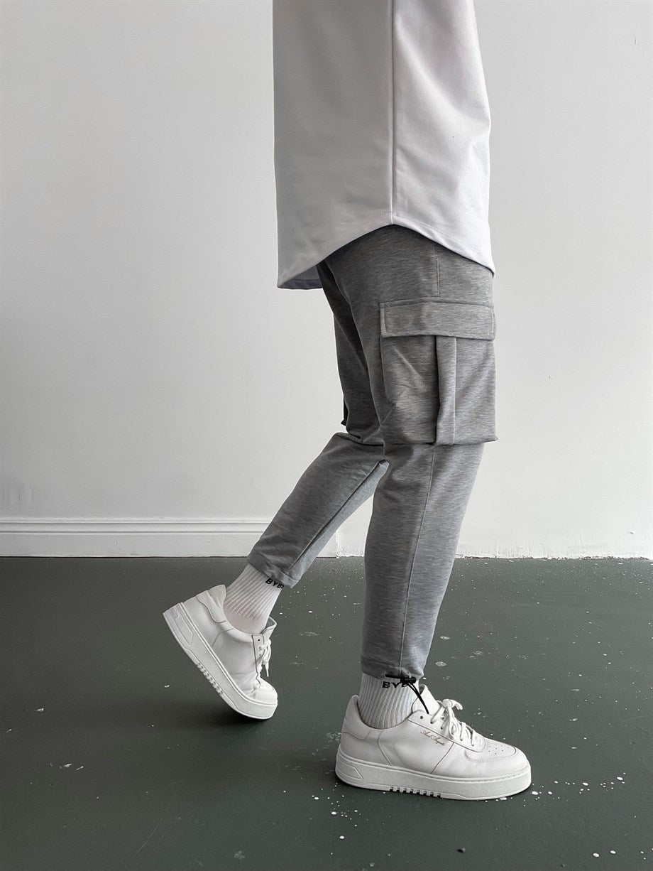 Grey Stopper Cargo Joggers