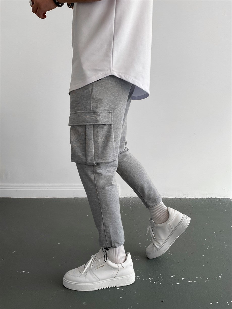 Grey Stopper Cargo Joggers