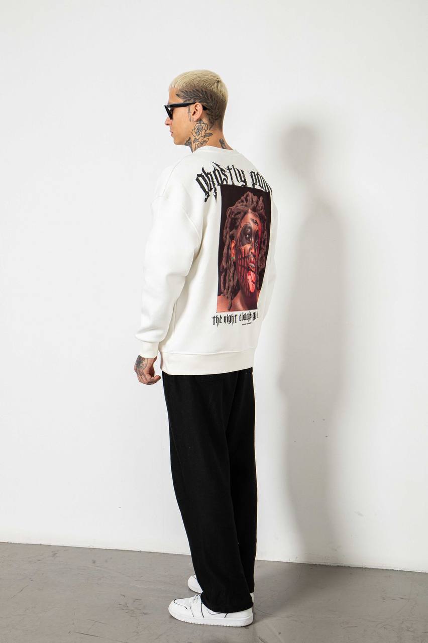 White Ghostly Panic Sweatshirt