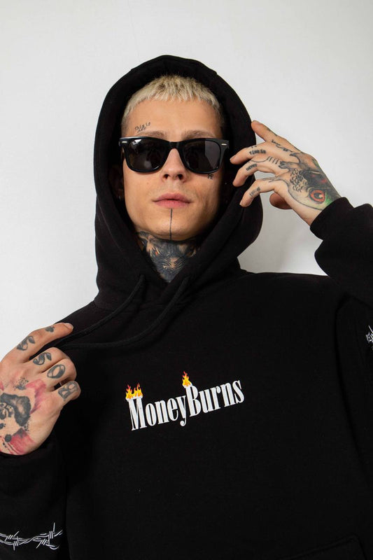 Black MoneyBurns Hoodie