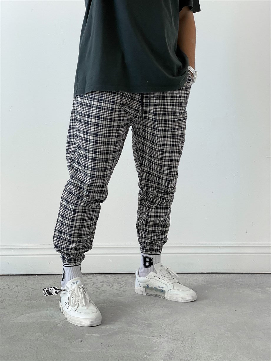 Black Mixed Joggers