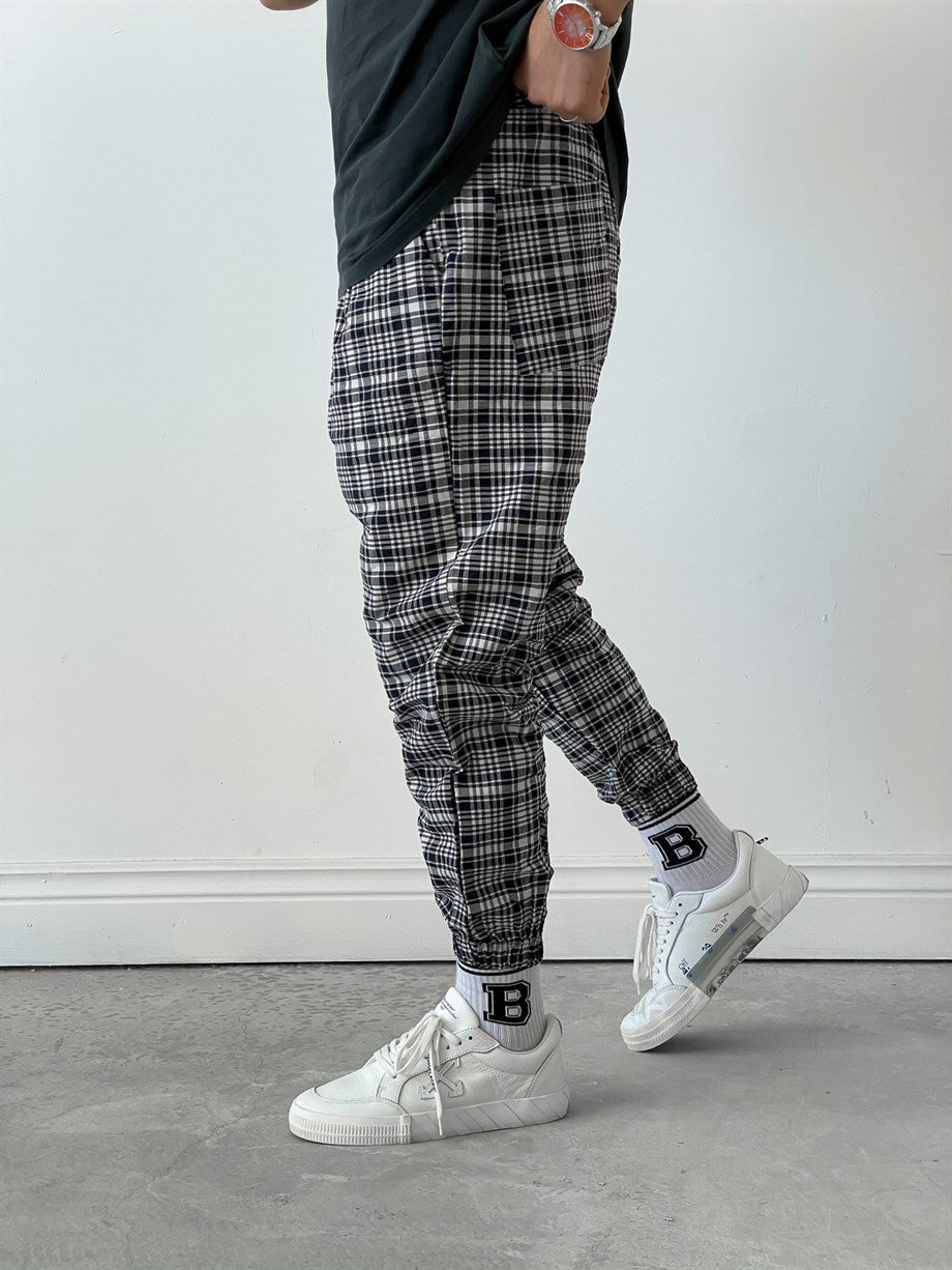 Black Mixed Joggers