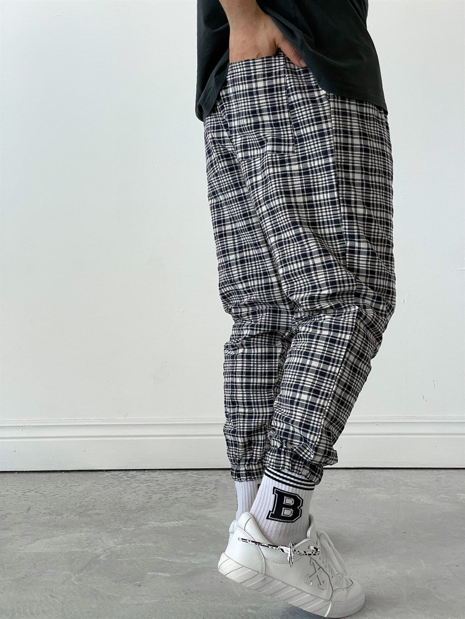 Black Mixed Joggers