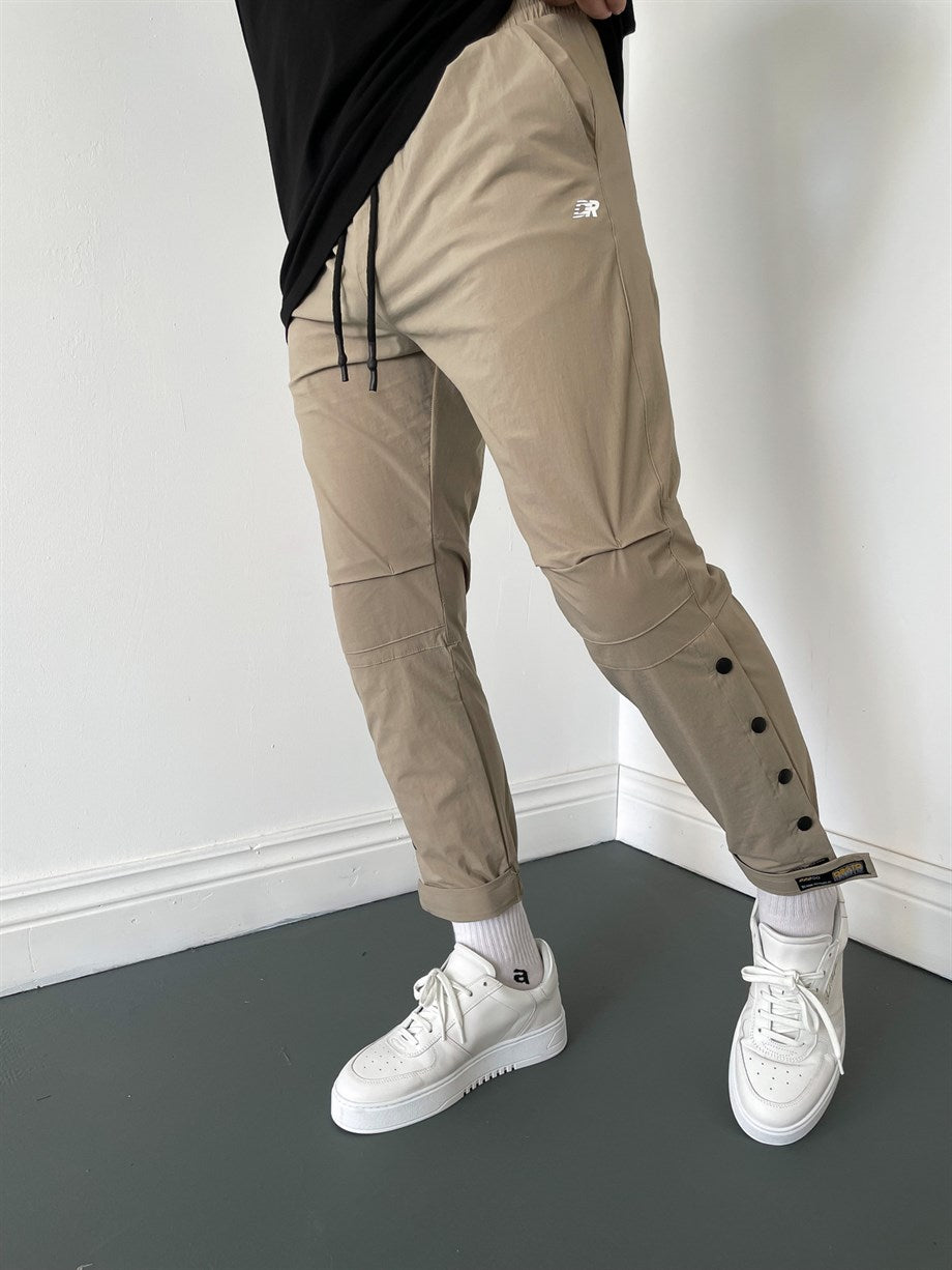 Stone Buttoned Joggers