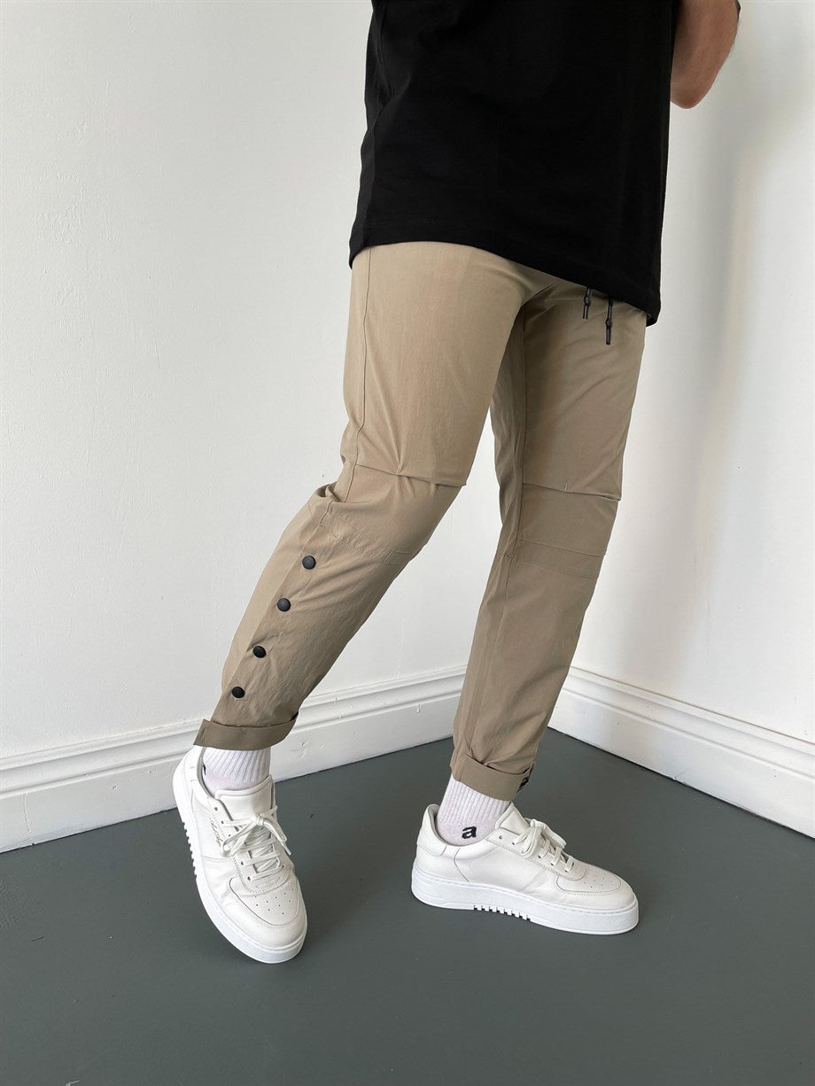 Stone Buttoned Joggers