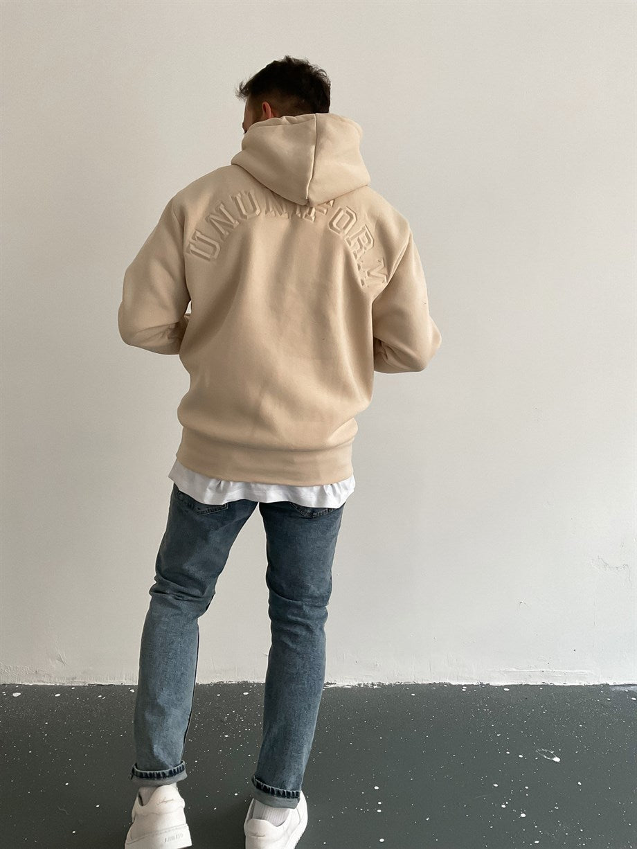 Beige Ununiform Hoodie