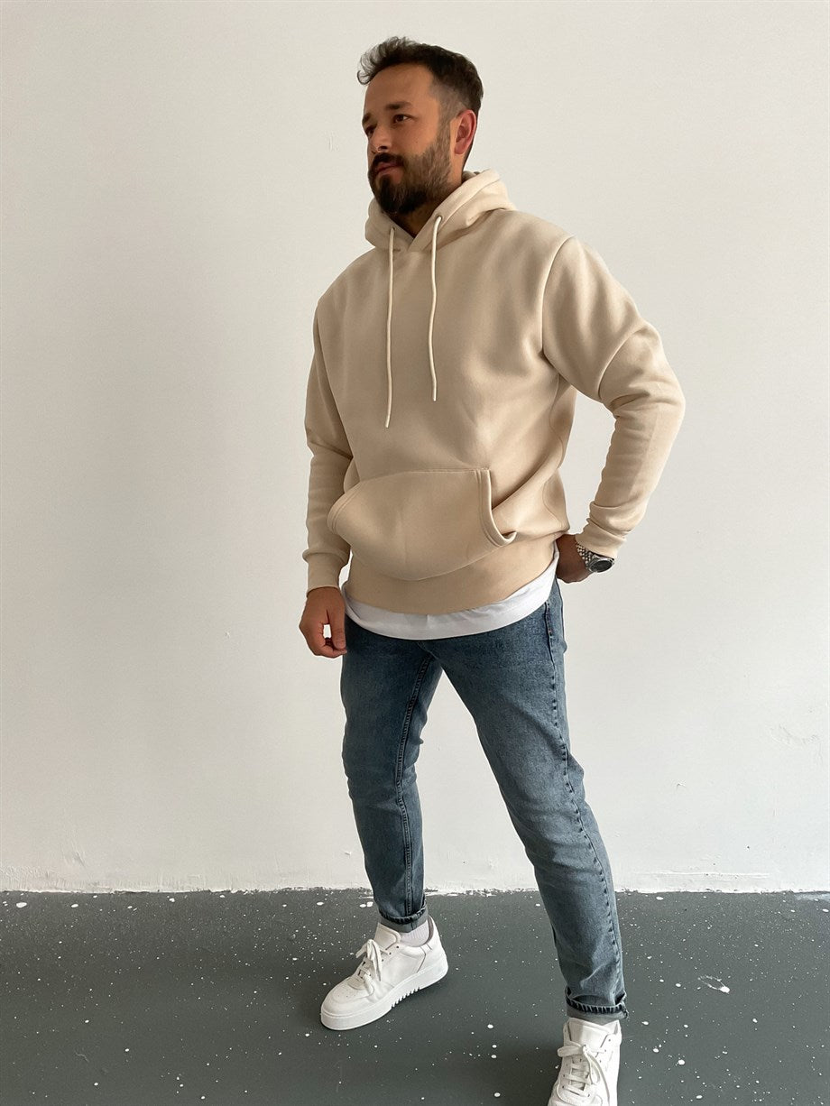 Beige Ununiform Hoodie