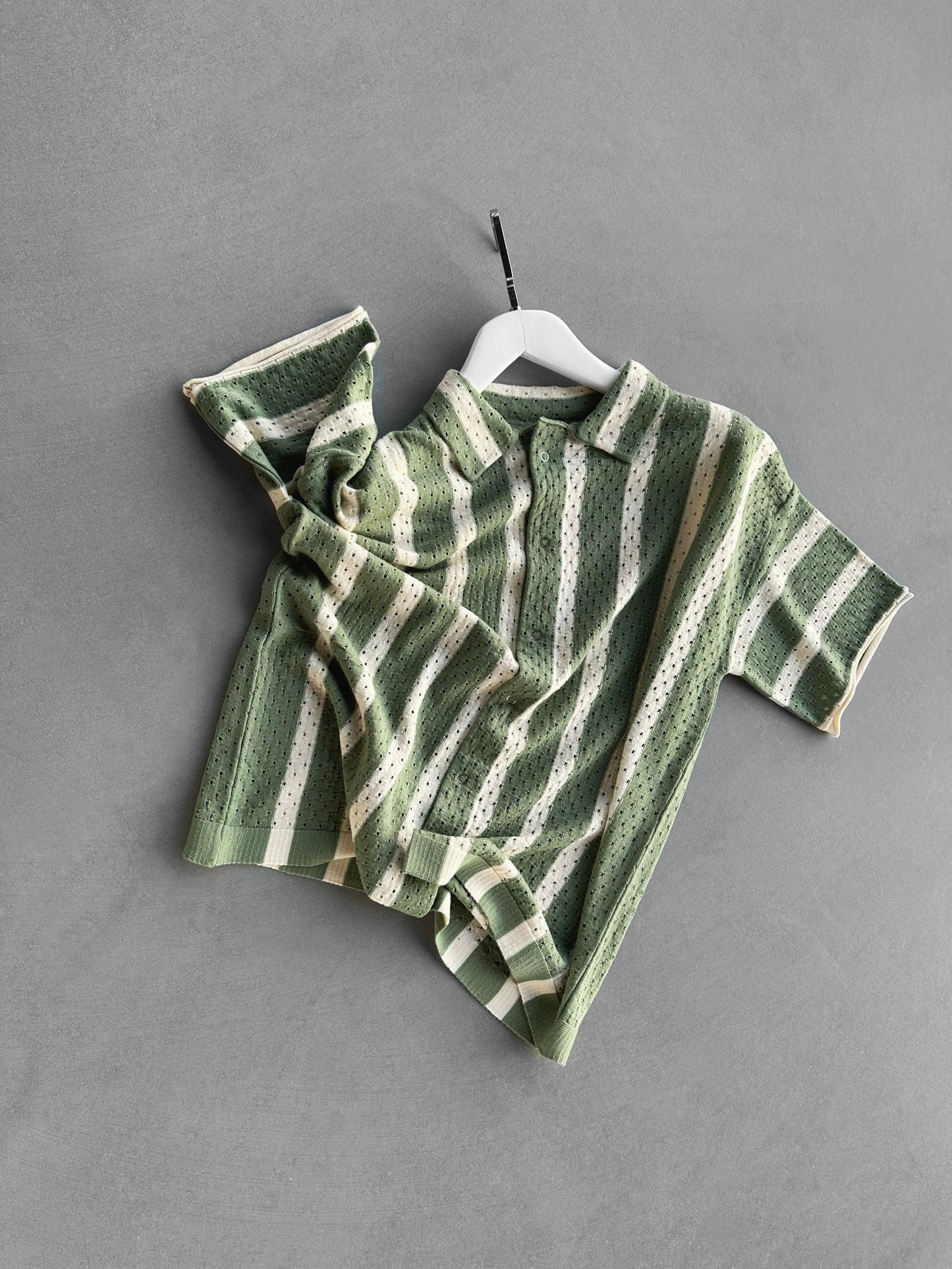 Green - White Pattern Shirt