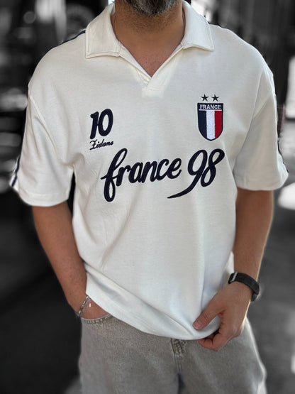 WHITE FRANCE CREST T-SHIRT