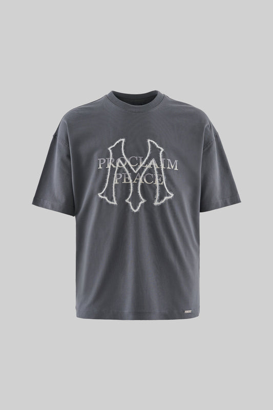 SMOKE PROCLAIM PEACE EMBROIDERED T-SHIRT