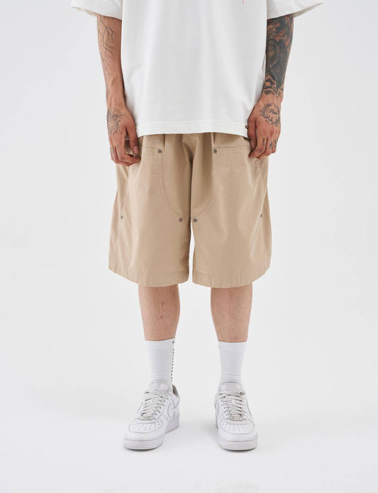 BEIGE CARPENTER BERMUDA SHORTS