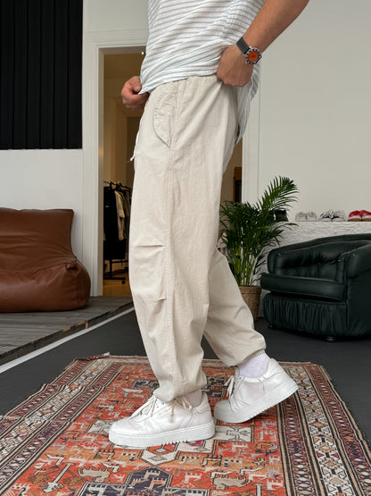 BEIGE DETAILED POCKET SLIM TROUSER