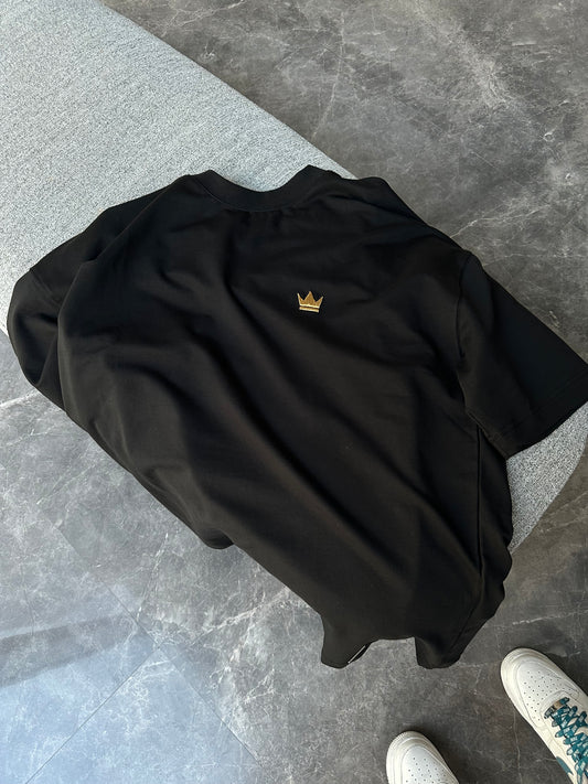 BLACK BUNNY EMBROIDERED T-SHIRT
