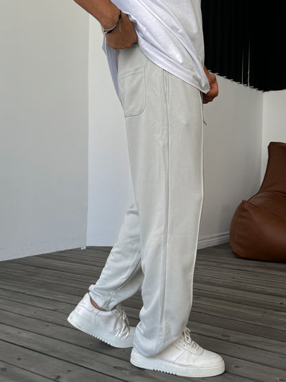 ICE GREY STITICHED BAGGY JOGGER