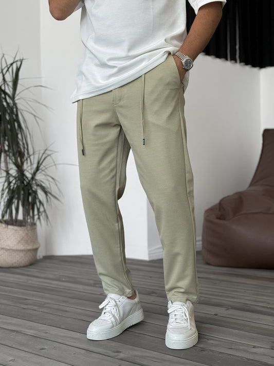 GREEN CONFORTABLE KNITTED JOGGER