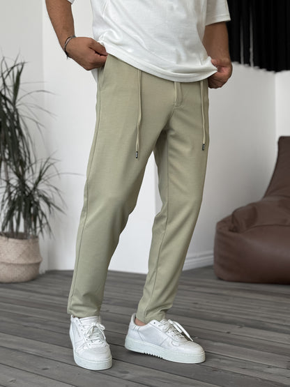 GREEN CONFORTABLE KNITTED JOGGER