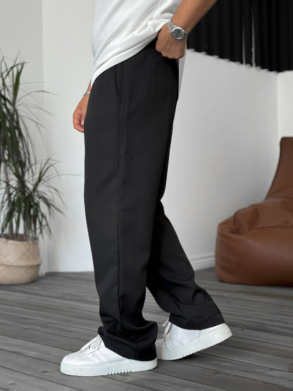 BLACK BASIC BAGGY JOGGER