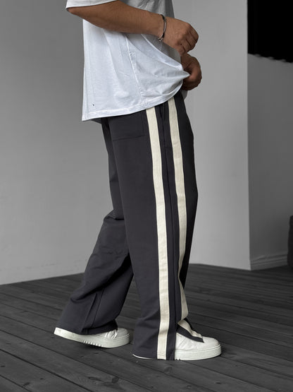 FUME STRIPED SLIT JOGGER