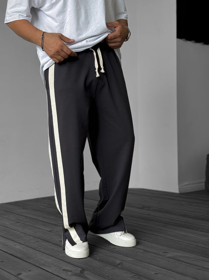 FUME STRIPED SLIT JOGGER