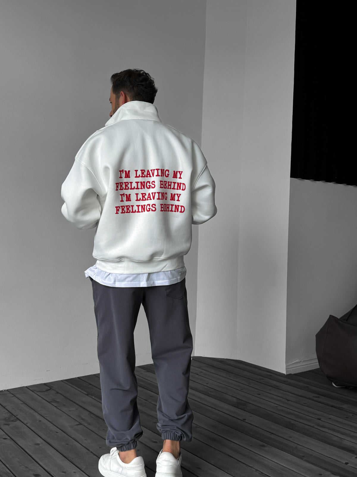 WHITE NEW ME SWEATSHIRT