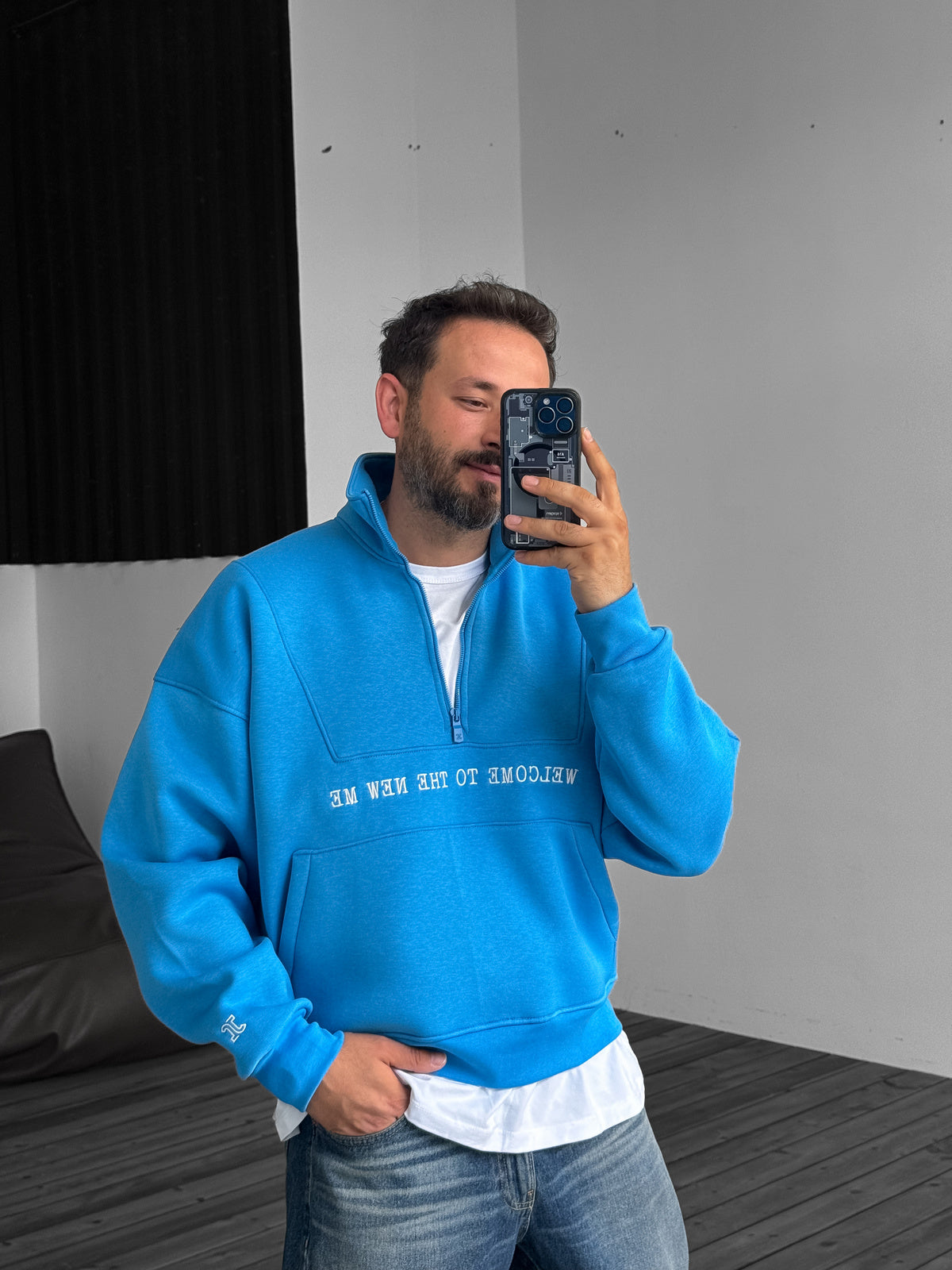 BLUE NEW ME SWEATSHIRT