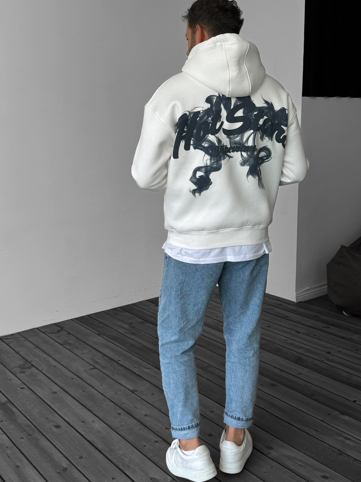 WHITE HOT STARS HOODIE