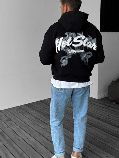 BLACK HOT STARS HOODIE