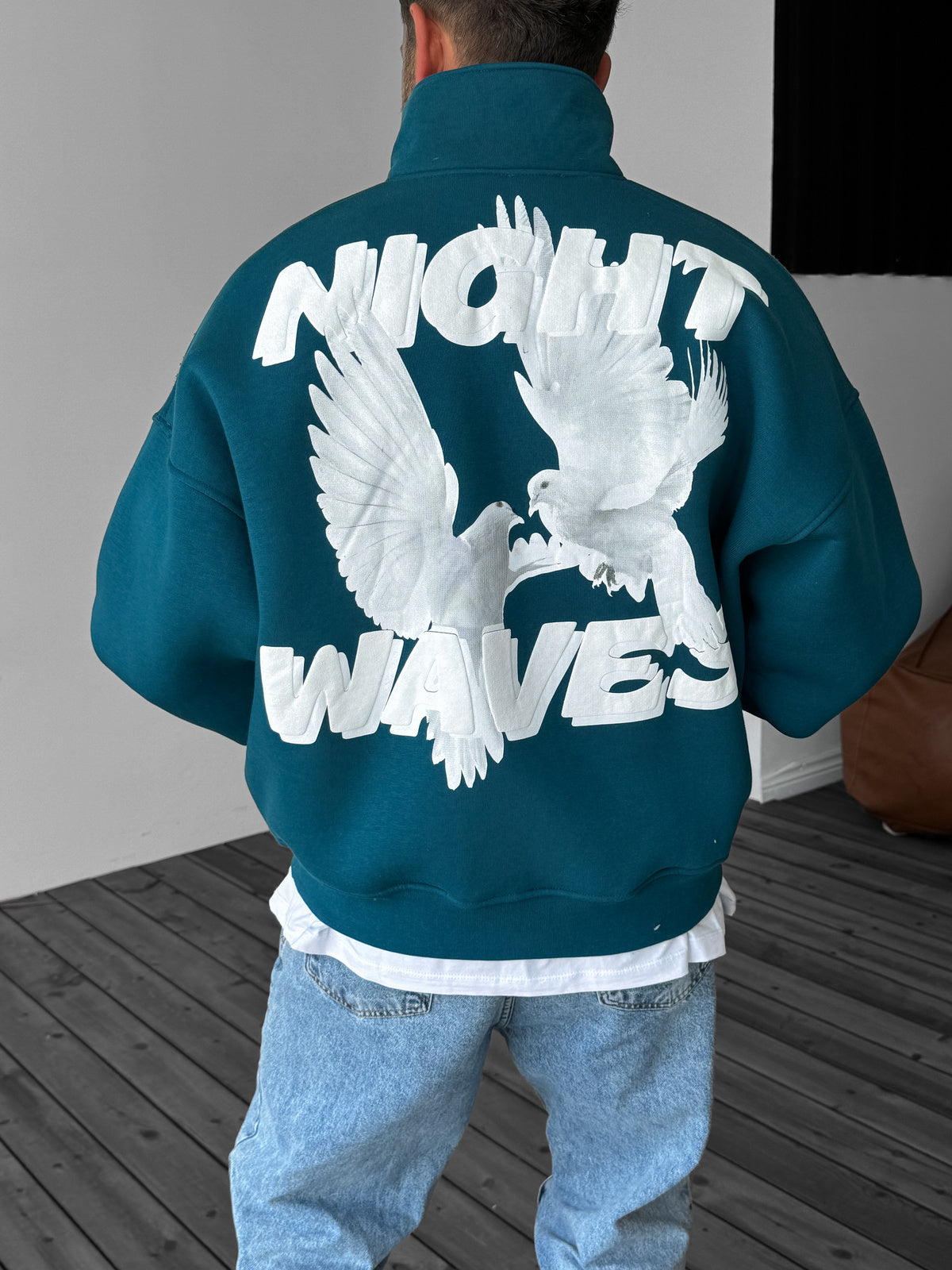 PETROL NIGHT WAVES SWEATSHIRT