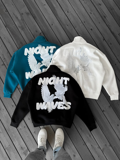 WHITE NIGHT WAVES SWEATSHIRT