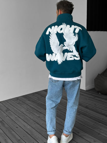 PETROL NIGHT WAVES SWEATSHIRT