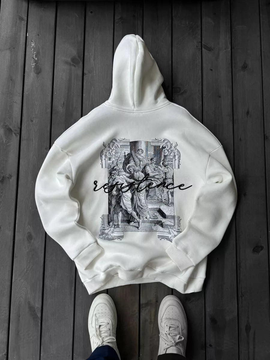 WHITE ANTIQUE HOODIE