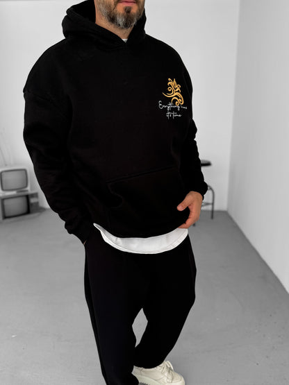 BLACK HORSE EMBROIDERED HOODIE