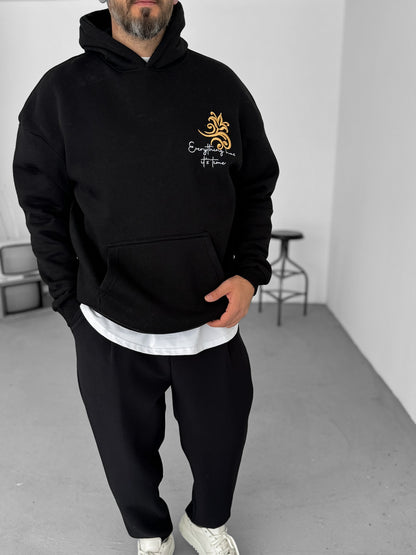 BLACK HORSE EMBROIDERED HOODIE