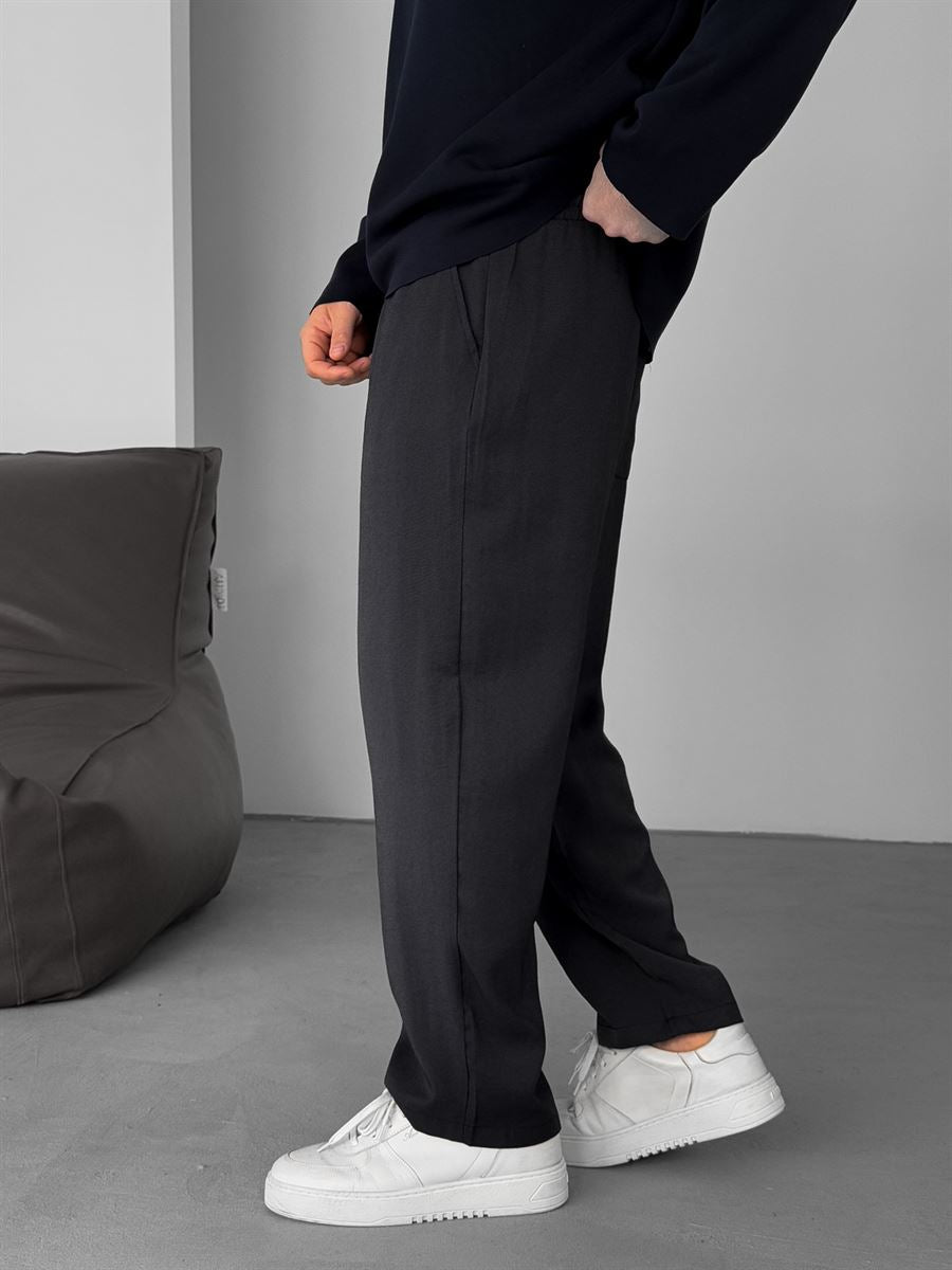 BLACK TENCEL FABRIC BAGGY JOGGER
