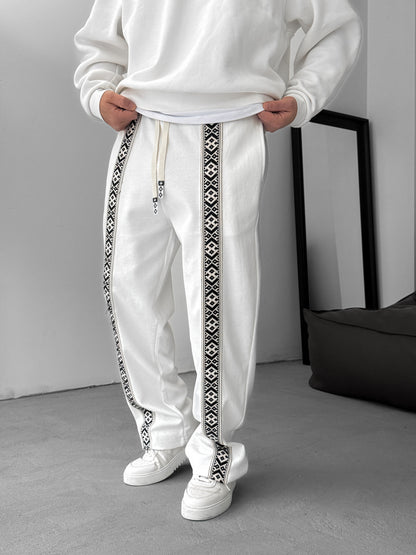 WHITE MOSAIC PATCH JOGGER