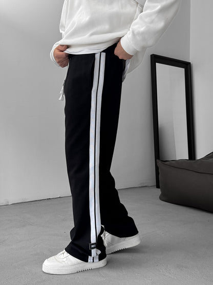 BLACK THICK STRIPE JOGGER
