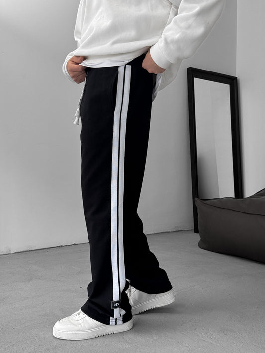 BLACK THICK STRIPE JOGGER