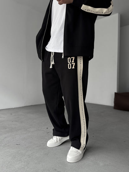 BLACK 0707 PRINTED JOGGER