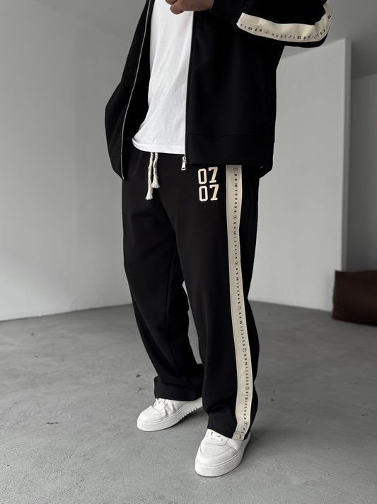 BLACK 0707 PRINTED JOGGER