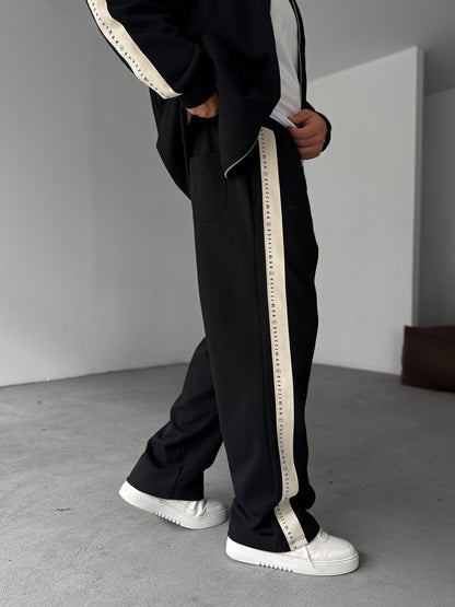 BLACK 0707 PRINTED JOGGER