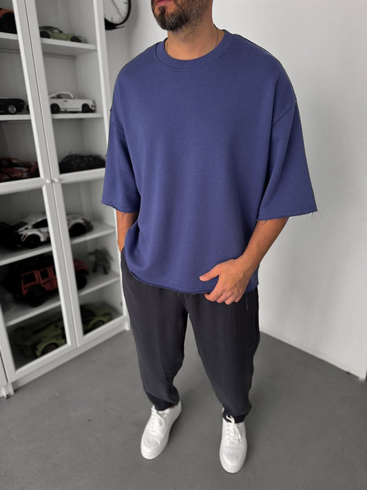 PURPLE 3 THREAD OVERSIZE T-SHIRT