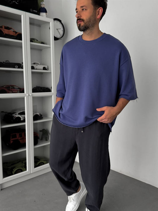 PURPLE 3 THREAD OVERSIZE T-SHIRT