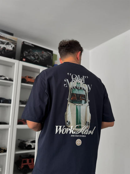 NAVY BLUE OLD MONEY T-SHIRT