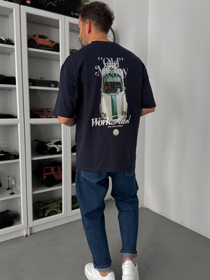 NAVY BLUE OLD MONEY T-SHIRT